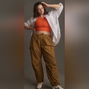 Anthropologie Tan Cargo Joggers